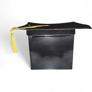 Black Graduation Cap Card Box